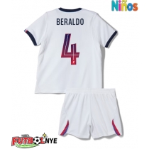 Camiseta Paris Saint-Germain Lucas Beraldo #4 Visitante Equipación para niños 2026-27 manga corta (+ pantalones cortos)